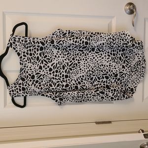 Loft animal print sleeveless blouse size large.